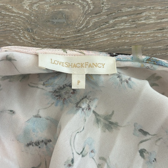 LoveShackFancy Floral Printed Silk Maxi Dress - Picture 6 of 8